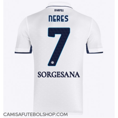 Camisa de time de futebol SSC Napoli David Neres #7 Replicas 2º Equipamento 2024-25 Manga Curta